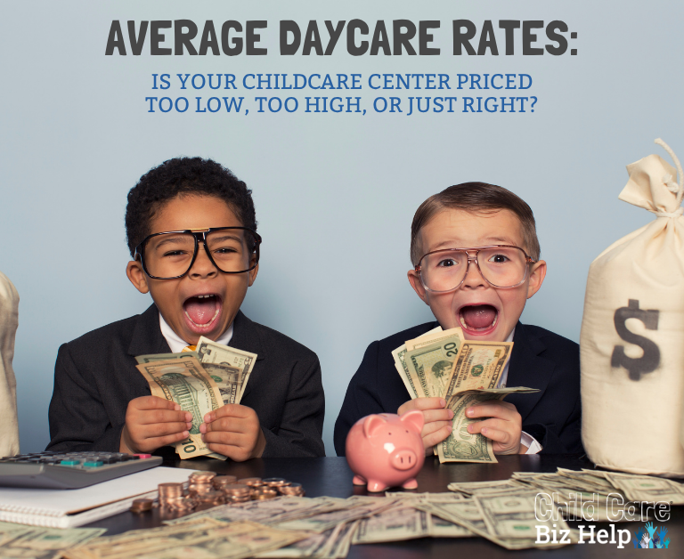 Children holding money for a blog about average daycare rates and childcare tuition pricing